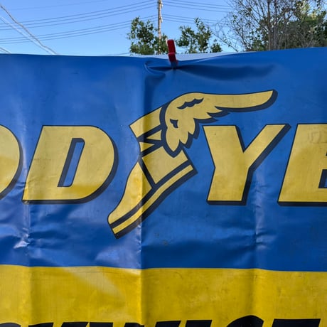 Vintage  GOODYEAR 大型ビニールサインバナー 20-208-3