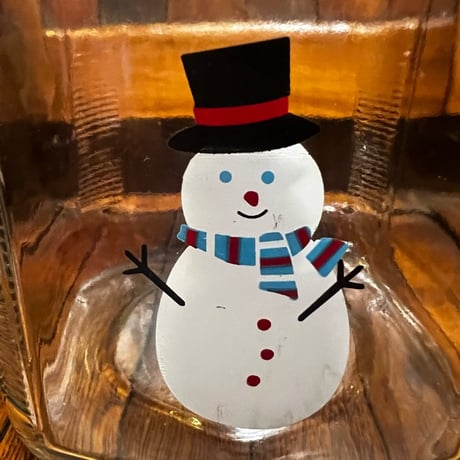 Vintage SNOWMAN GLASS JAR 10-269