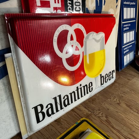 Vintage Ballantine Beer プラスチック Big Sign 13-132