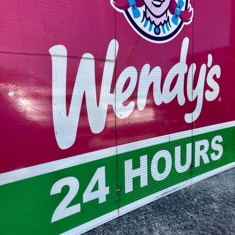 Wendy′s × QDOBA　ヴィンテージ　大型両面看板　13-296-1