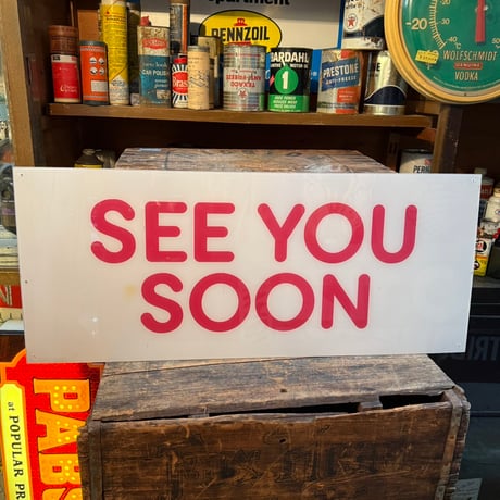Vintage SEE YOU SOON DUNKINDONUTS プラスチック看板 21-27-2