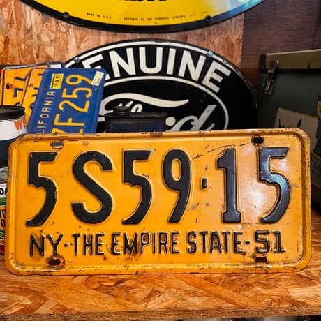Vintage License Plate ニューヨーク州 19-107-13