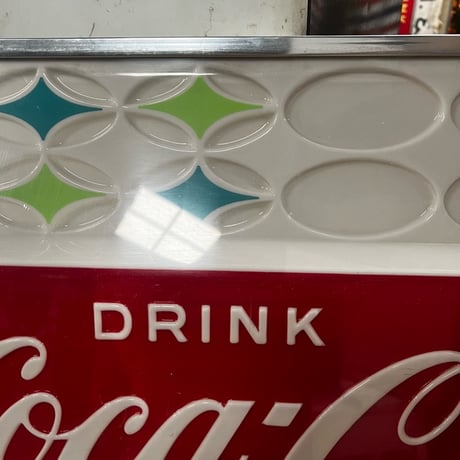 Vintage CocaCola VendingMachine Panel Sign 1960's 17-164