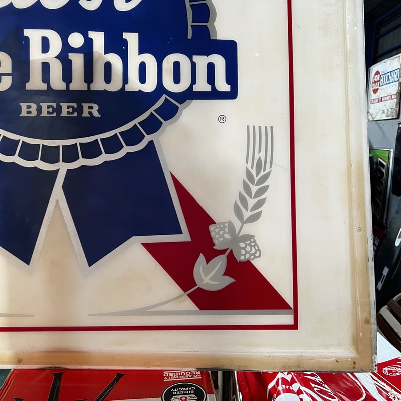 Pabst Blue Ribbon ビール看板 アメリカン レトロ ブリキ看板 おしゃれ パブストブルーリボン