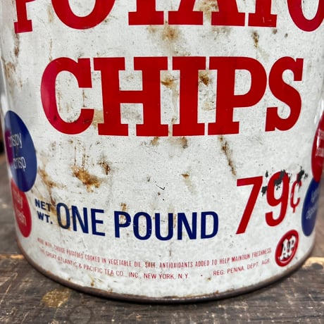 Vintage Potato Chips Can 12-55