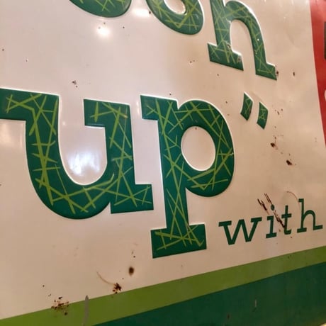 7up セブンアップ ヴィンテージ特大看板 1963年