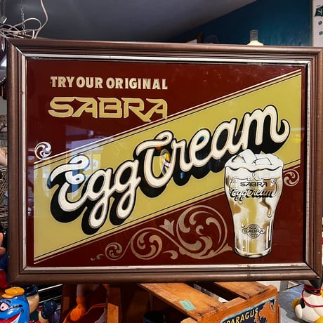ヴィンテージ　パブミラー　SABRA Egg Cream 17-158