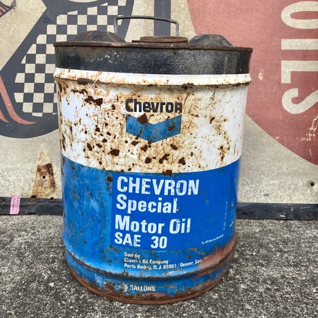 CHEVRON　ヴィンテージ　オイル缶　14-461