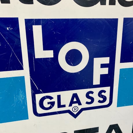 LOF GLASS　ヴィンテージ　両面看板　11-111