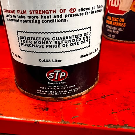 Vintage STP OIL CAN (中身入り) 17-77-21