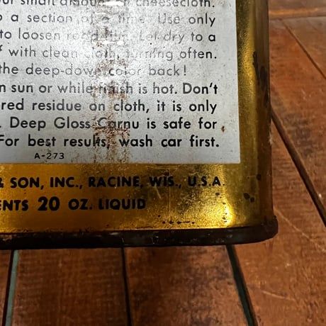 vintage　DEEP GLOSS CARNU WAX CAN　16-C-5