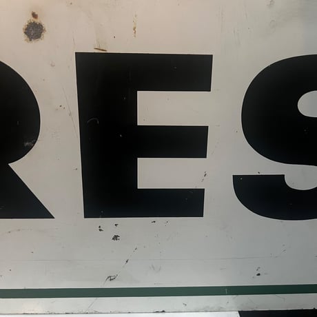 【希少‼】Vintage REMINGTON TIRES 1969 両面 ホーロー看板 19-62