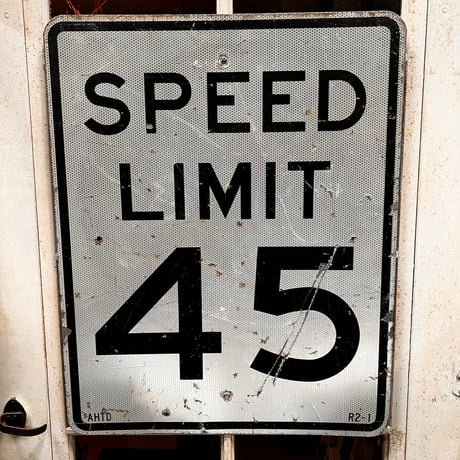 Vintage ロードサイン SPEED LIMIT 45 18-54-2