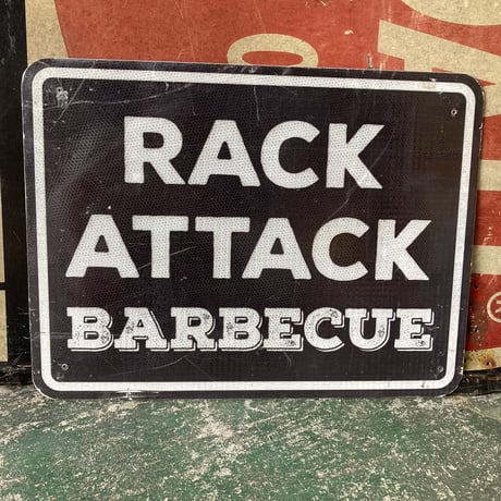 RACK ATTACK BARBECUE × Arby’s　ヴィンテージ　両面サイン　14-389-26