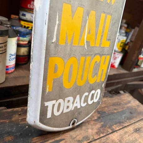 Vintage CHEW MAIL POUCH TOBACCO 琺瑯温度計 21-238
