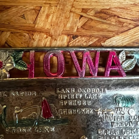 Vintage IOWA州 スーベニア 灰皿 トレイ 1950~60s 16-400-3