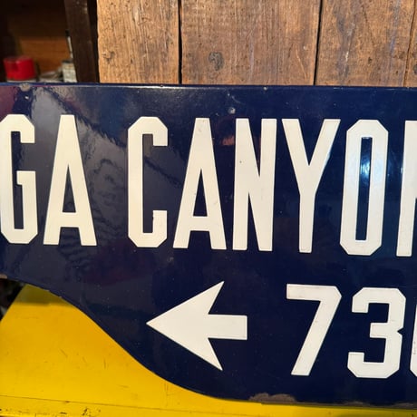 Vintage TOPANGA CANYON BLVD. 両面琺瑯看板 17-309