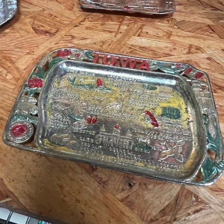 Vintage IOWA州 スーベニア 灰皿 トレイ 1950~60s 16-400-3