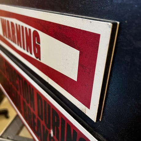 Vintage WARNING SIGN（木製） 17-176