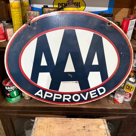 Vintagee AAA APPROVED ホーロー両面看板 21-260