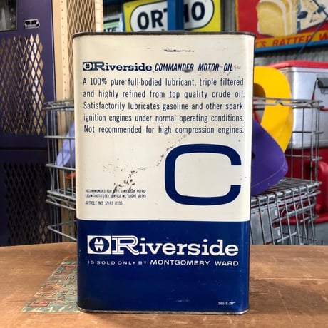 Riverside COMMANDER MOTOR OIL ヴィンテージ オイル缶