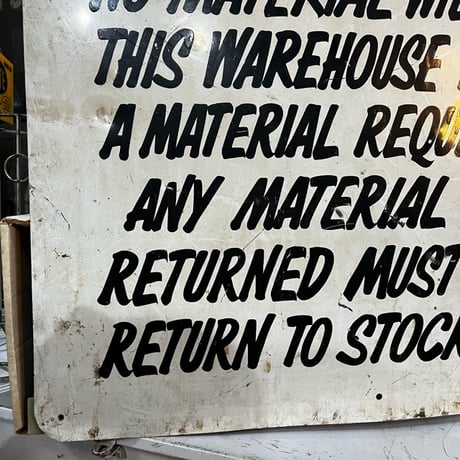 Vintage NOTICE SIGN 19-108-16