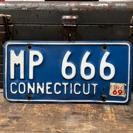 Vintage License Plate 19-107-2