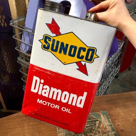 SUNOCO Diamond MOTOR OIL ヴィンテージ オイル缶 1960s