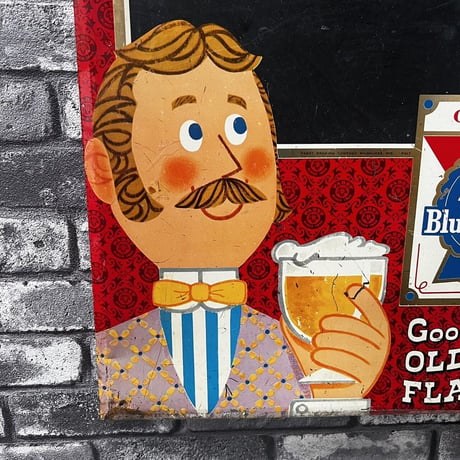 Pabst Blue Ribbon パブスト　ビール　ヴィンテージ　ブラックボード　黒板　16-133