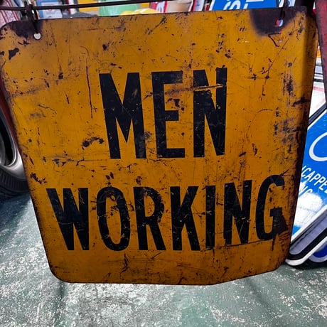 Vintage　MEN WORKING　道路標識　18-98