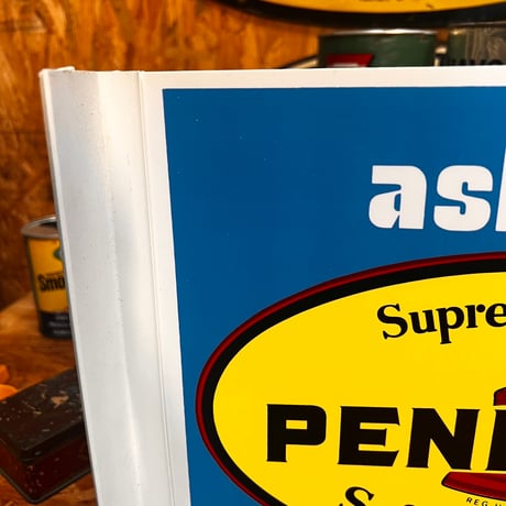 Vintage VTG PENNZOIL 両面看板 14-29-1