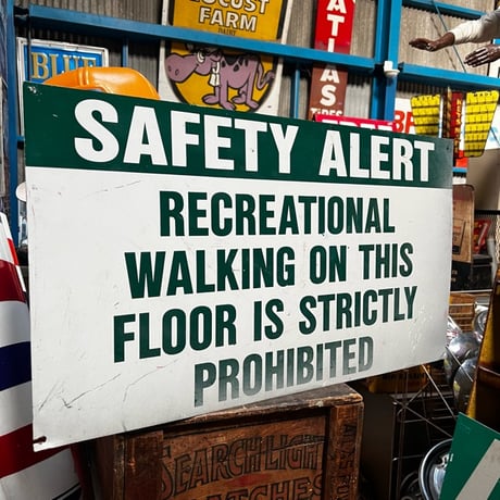 Vintage SAFETY ALERT 両面 SIGN 19-233