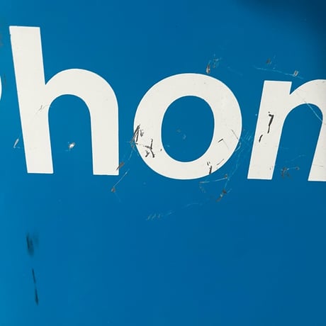 Vintage PHONE SIGN 両面 7-372
