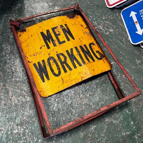 Vintage　MEN WORKING　道路標識　18-98