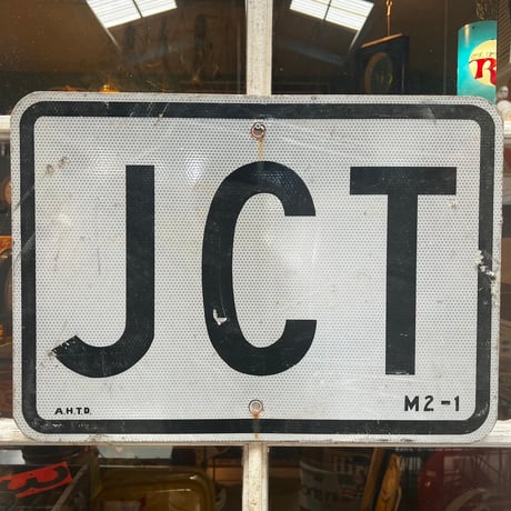 Vintage roadsign　JCT　18-81-39