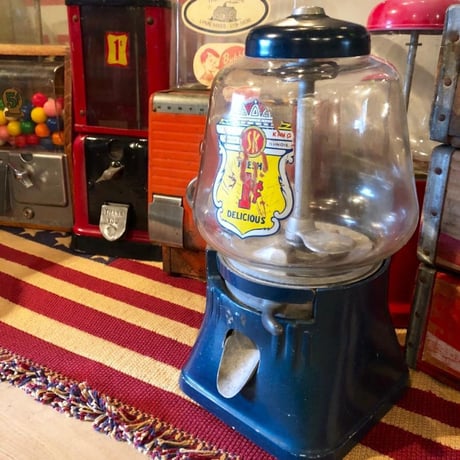 ヴィンテージガムボールマシン 1¢ メタリックブルー