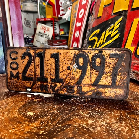 【希少!!】Vintage License Plate ニューヨーク州　18-144-3