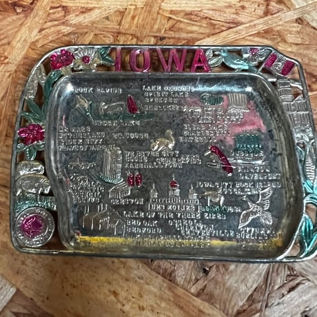 Vintage IOWA州 スーベニア 灰皿 トレイ 1950~60s 16-400-3