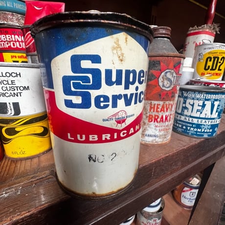 Vintage LUBRICANTS OIL 缶　16-c-25