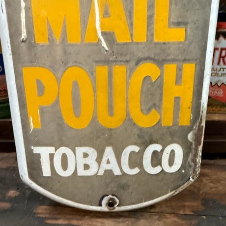 Vintage CHEW MAIL POUCH TOBACCO 琺瑯温度計 21-238