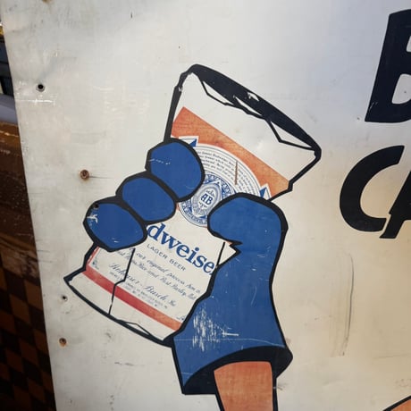 Vintage Budweiser “BUD MAN” Recycling Center 大型看板 21-257