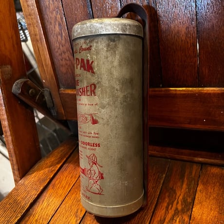 Vintage 1955 FIRE-PAK ドライケミカル消火器 16-2-33