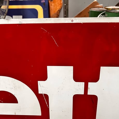 Vintage Getty OIL SIGN スチール製 19-108-132