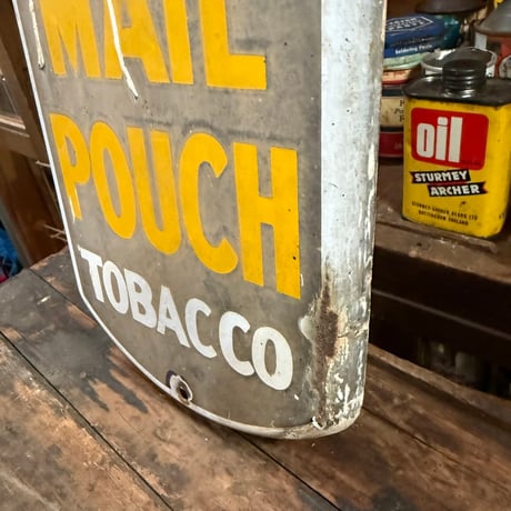 Vintage CHEW MAIL POUCH TOBACCO 琺瑯温度計 21-238