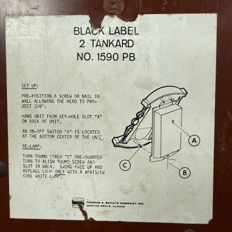 Vintage Black Label Beer ライトサイン 16-142