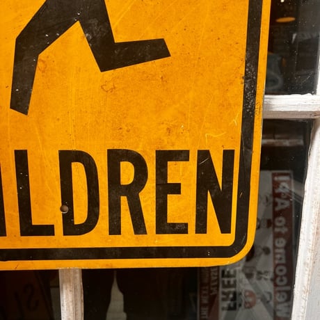 Vintage SLOW CHILDREN 道路標識　19-112-1