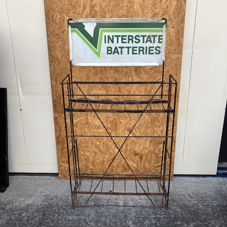 INTERSTATE BATTERIES　ヴィンテージ　ディスプレイラック　5-482