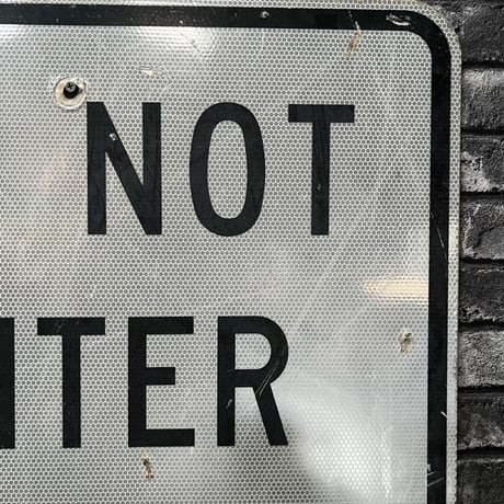 ヴィンテージ　ロードサイン　DO NOT ENTER WHEN FLOODED 16-501-7