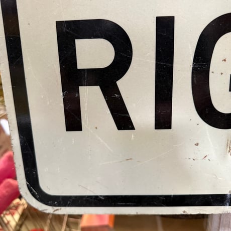 Vintage KEEP RIGHT ロードサイン 道路標識 19-108-19