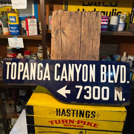 Vintage TOPANGA CANYON BLVD. 両面琺瑯看板 17-309